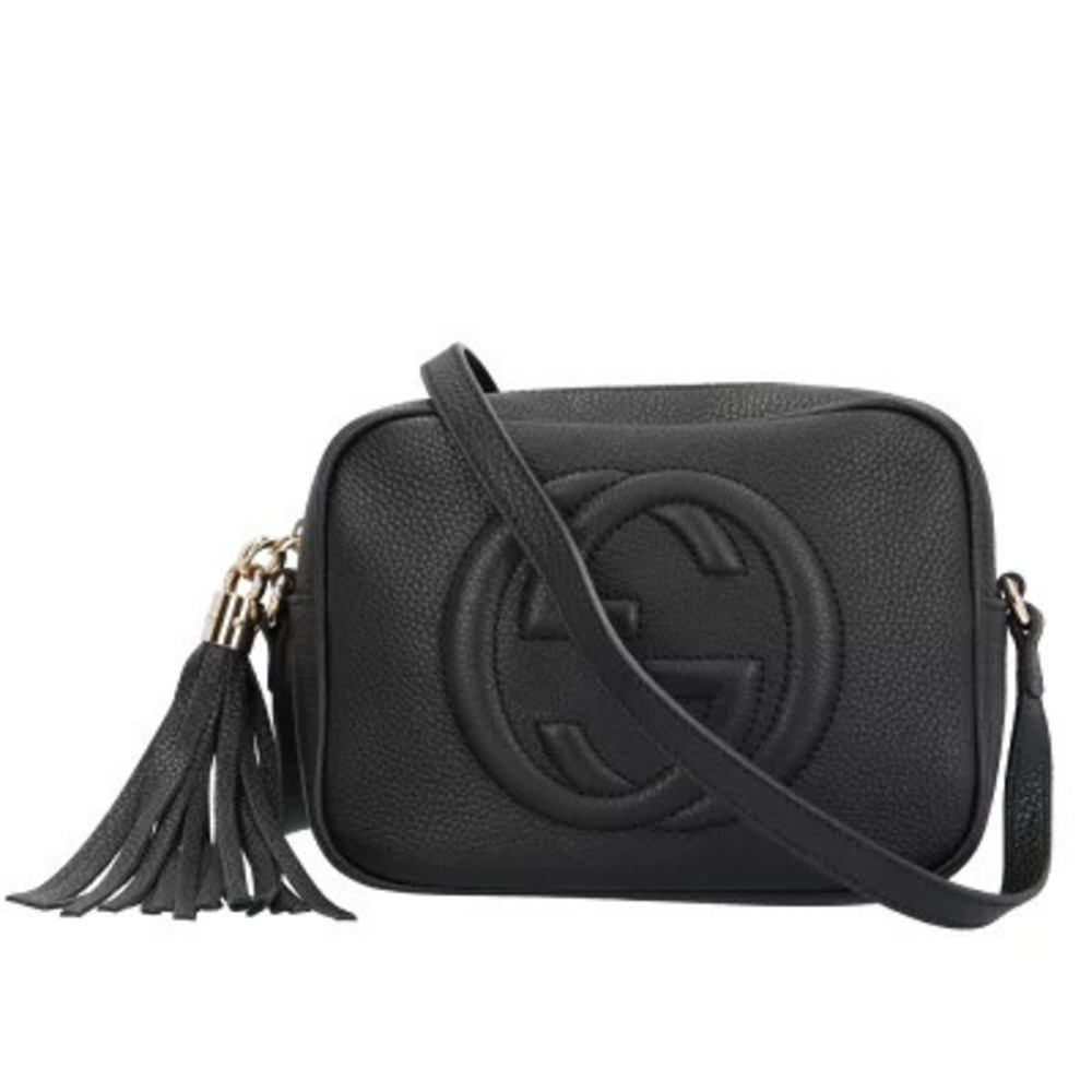 Gucci Disco Bag Soho Shoulder Leather Black